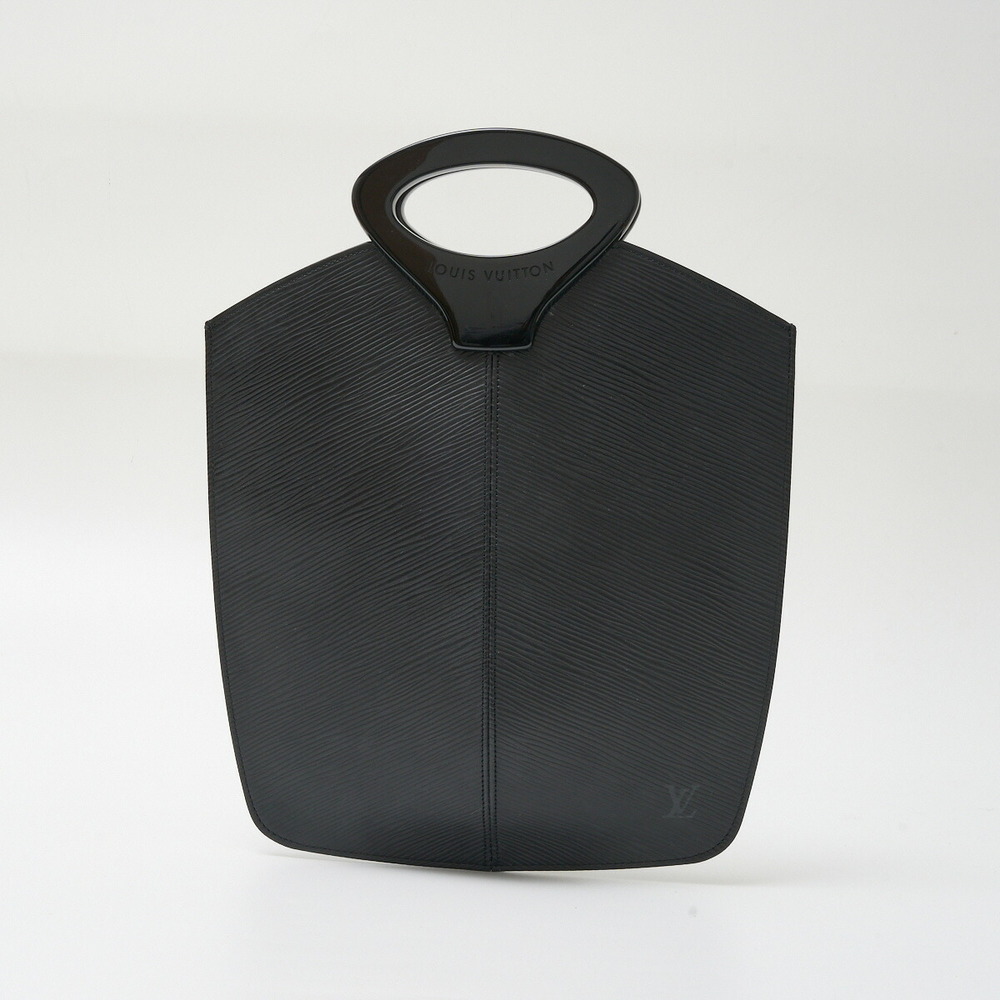 Louis Vuitton Demi Lune Handbag Epi Leather Black Gray